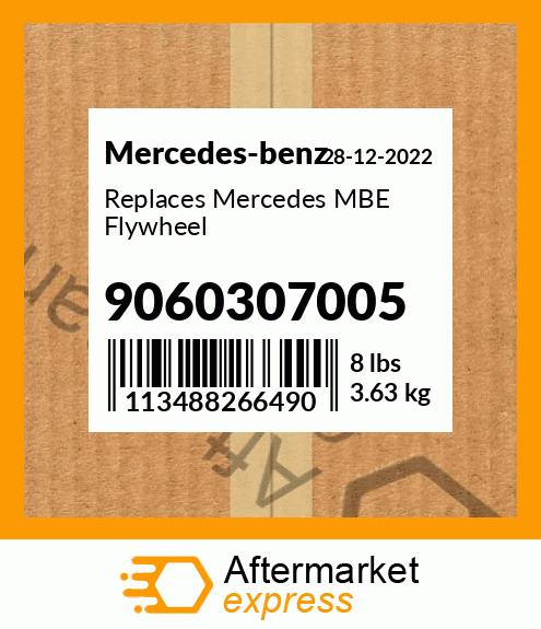 Replaces Mercedes MBE Flywheel 9060307005