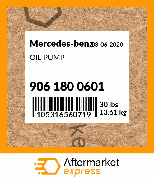 OIL PUMP 906 180 0601