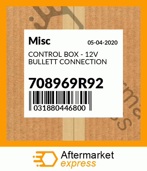 CONTROL BOX - 12V BULLETT CONNECTION 708969R92
