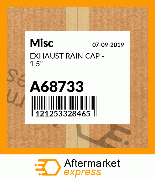 EXHAUST RAIN CAP - 1.5" A68733