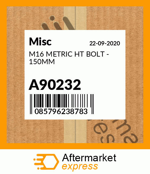 M16 METRIC HT BOLT - 150MM A90232
