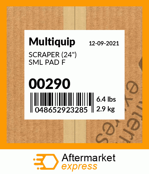 SCRAPER (24") SML PAD F 00290