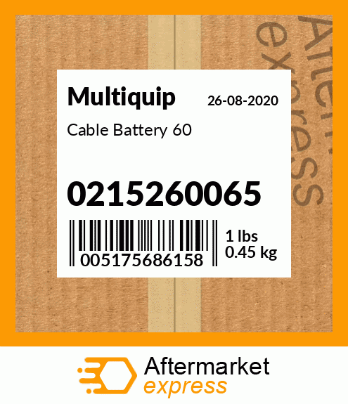 Cable Battery 60 0215260065