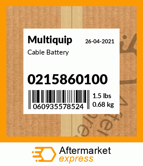 Cable Battery 0215860100