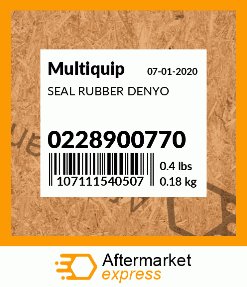 SEAL RUBBER DENYO 0228900770