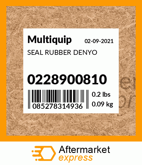 SEAL RUBBER DENYO 0228900810