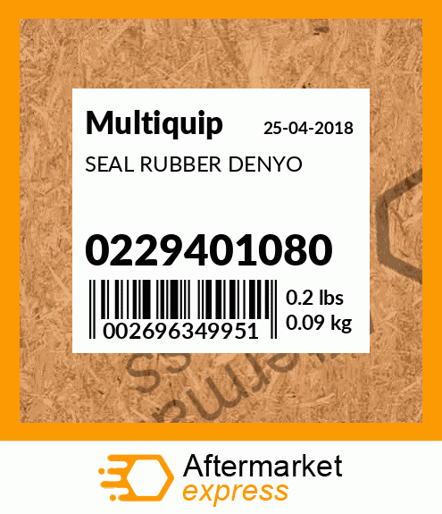 SEAL RUBBER DENYO 0229401080