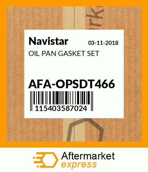OIL PAN GASKET SET AFA-OPSDT466