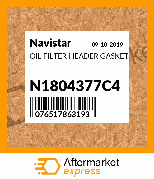 OIL FILTER HEADER GASKET N1804377C4