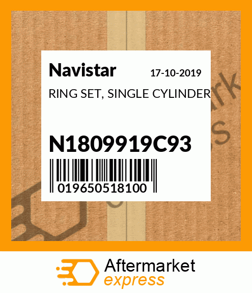 RING SET, SINGLE CYLINDER N1809919C93