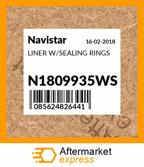 LINER W/SEALING RINGS N1809935WS