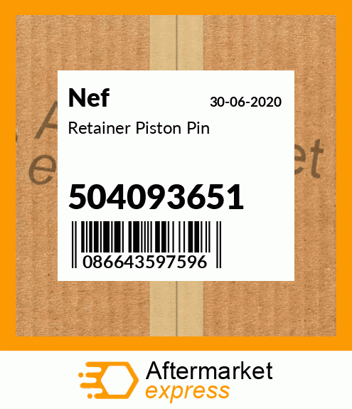 Retainer Piston Pin 504093651