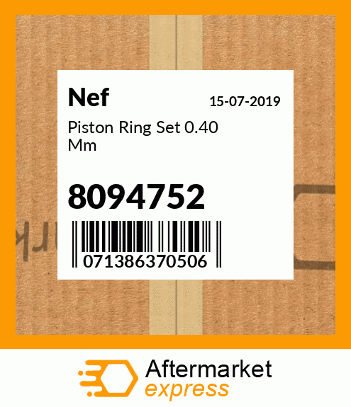 Piston Ring Set 0.40 Mm 8094752