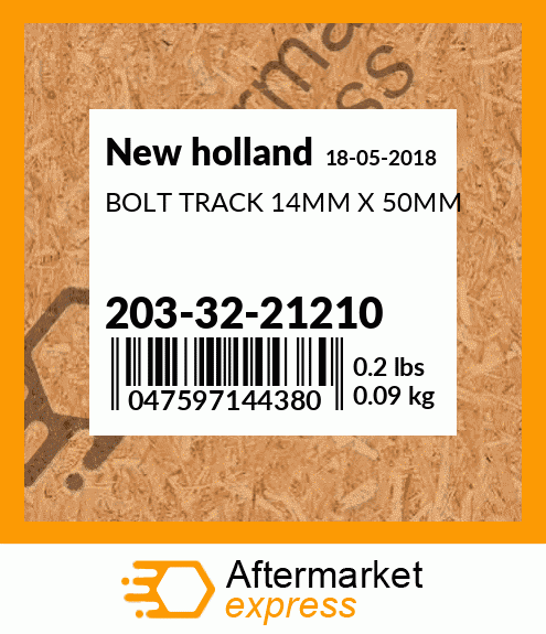 BOLT TRACK 14MM X 50MM 203-32-21210