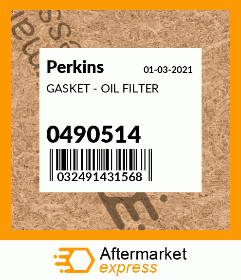 GASKET - OIL FILTER 0490514
