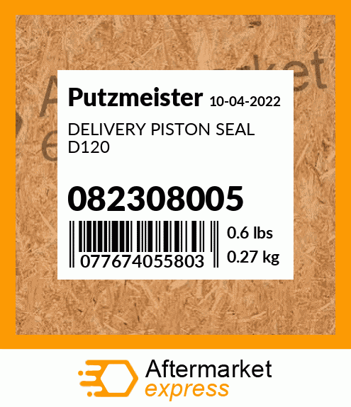 DELIVERY PISTON SEAL D120 082308005