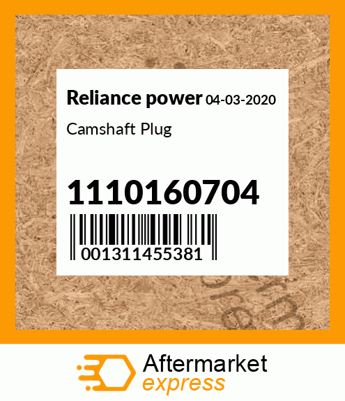 Camshaft Plug 1110160704