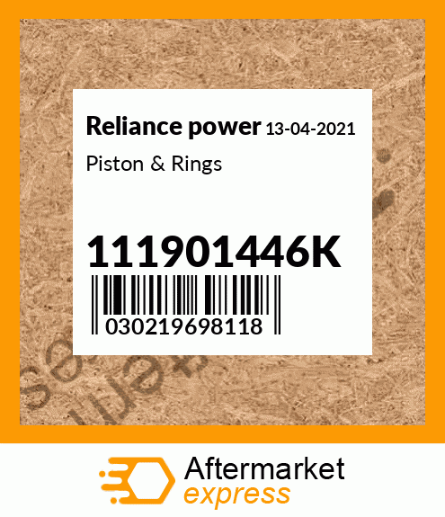 Piston & Rings 111901446K