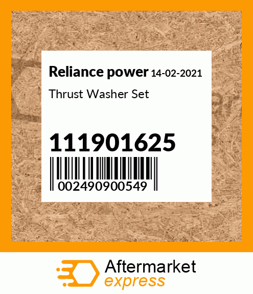 Thrust Washer Set 111901625
