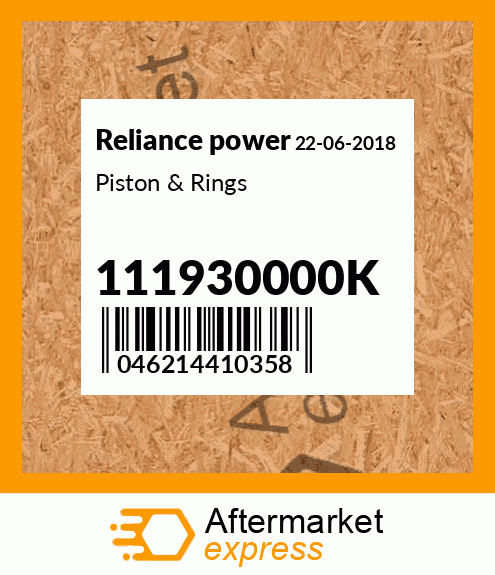Piston & Rings 111930000K