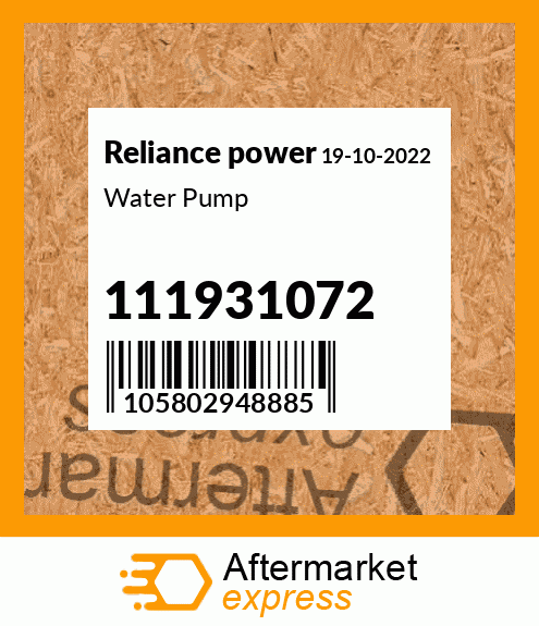 Water Pump 111931072