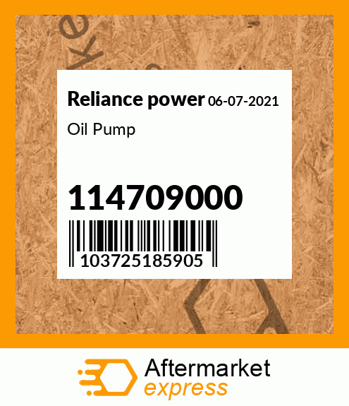Oil Pump 114709000