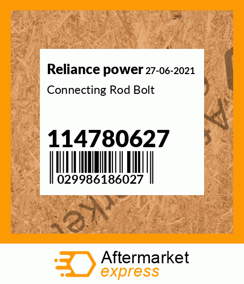 Connecting Rod Bolt 114780627