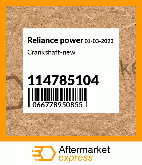 Crankshaft-new 114785104