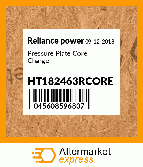 Pressure Plate Core Charge HT182463RCORE