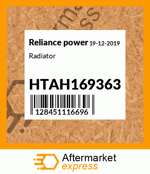 Radiator HTAH169363