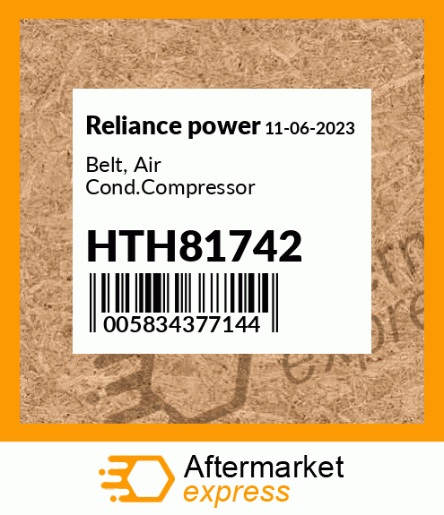 Belt, Air Cond.Compressor HTH81742