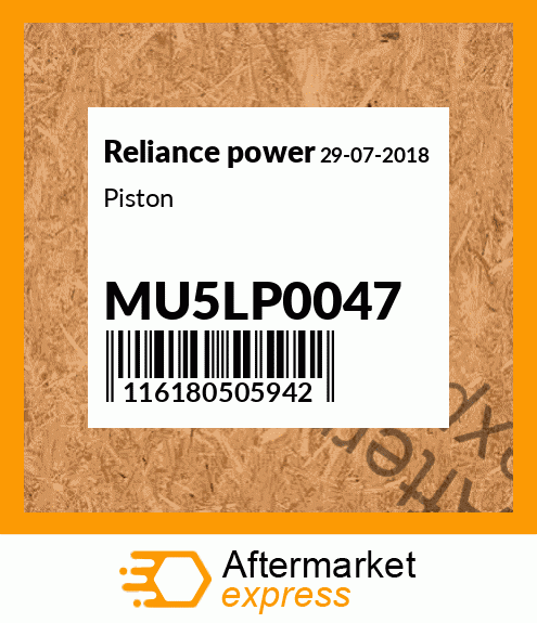 Piston MU5LP0047