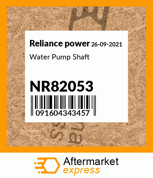 Water Pump Shaft NR82053