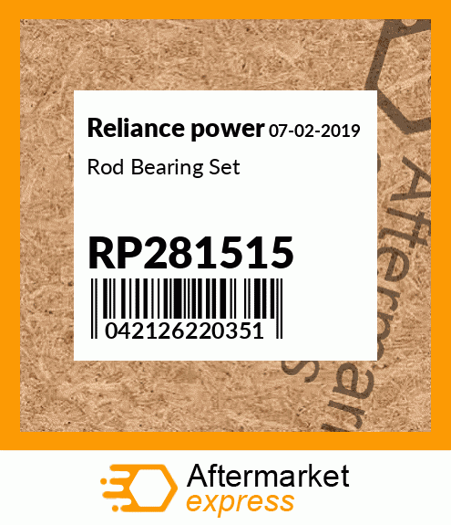 Rod Bearing Set RP281515