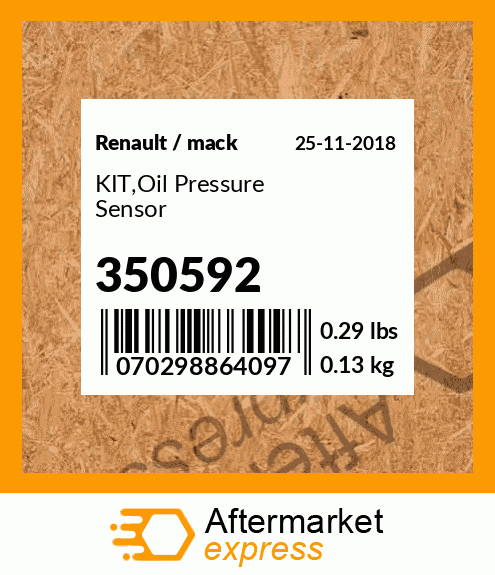 KIT,Oil Pressure Sensor 350592