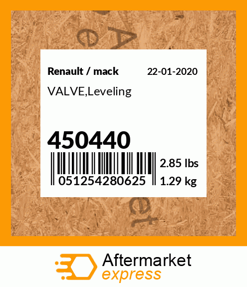 VALVE,Leveling 450440