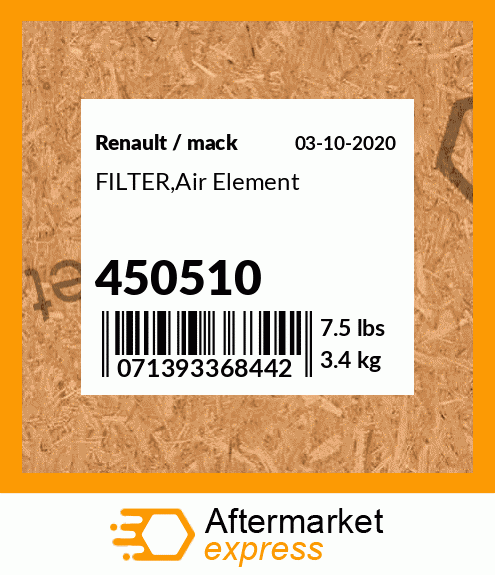 FILTER,Air Element 450510