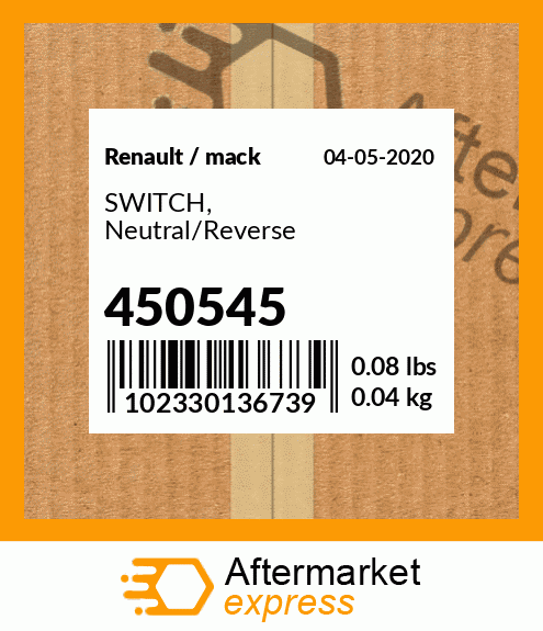 SWITCH, Neutral/Reverse 450545