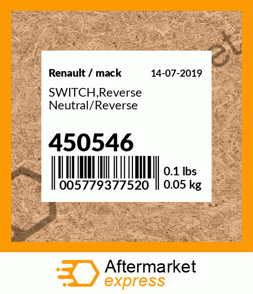SWITCH,Reverse Neutral/Reverse 450546