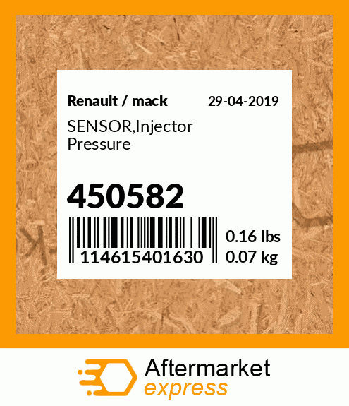 SENSOR,Injector Pressure 450582