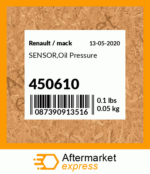 SENSOR,Oil Pressure 450610
