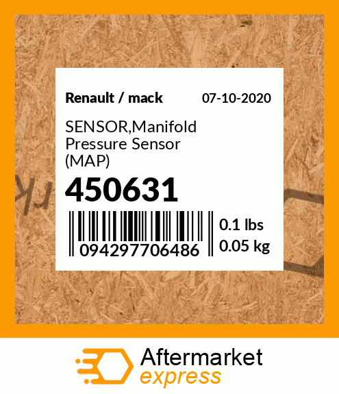 SENSOR,Manifold Pressure Sensor (MAP) 450631