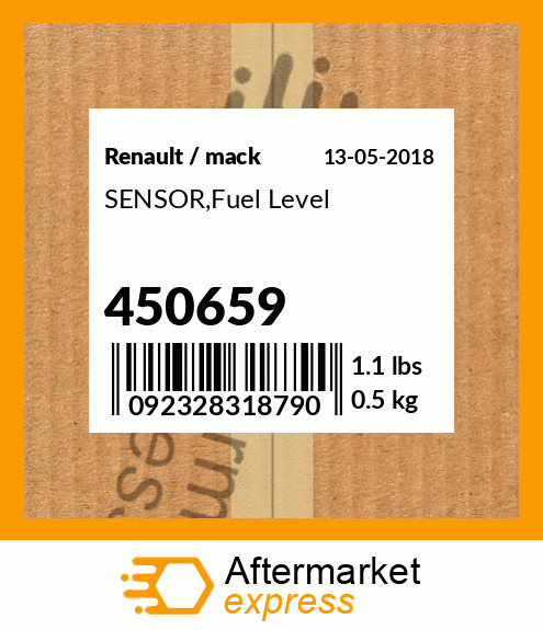 SENSOR,Fuel Level 450659