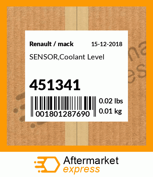 SENSOR,Coolant Level 451341