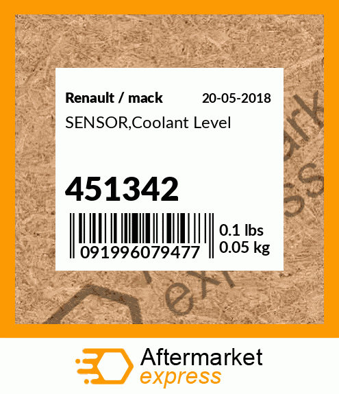 SENSOR,Coolant Level 451342