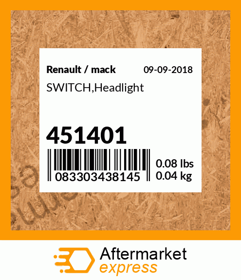 SWITCH,Headlight 451401