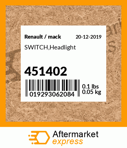 SWITCH,Headlight 451402