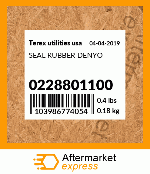 SEAL RUBBER DENYO 0228801100