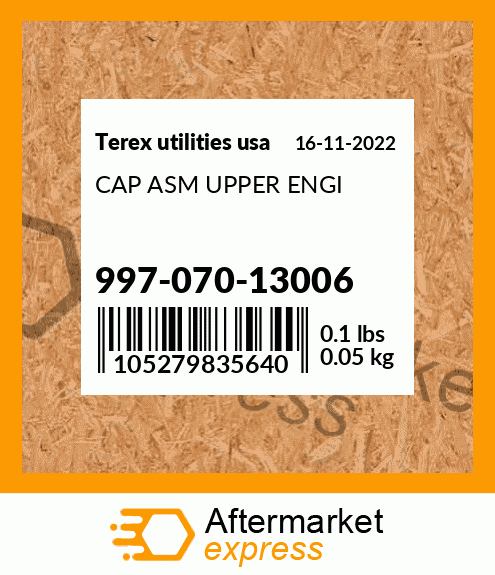 CAP ASM UPPER ENGI 997-070-13006