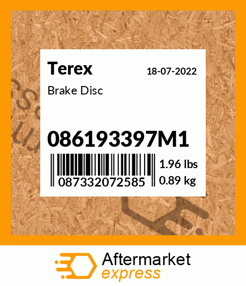 Brake Disc 086193397M1